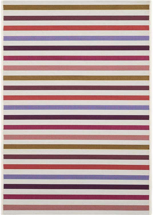 2' x 8' Easy-Clean Striped Indoor / Outdoor Runner Rug