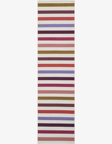 2' x 8' Easy-Clean Striped Indoor / Outdoor Runner Rug