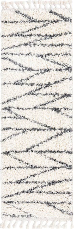Detail image of 2' x 6' Serenity Shag Runner Rug