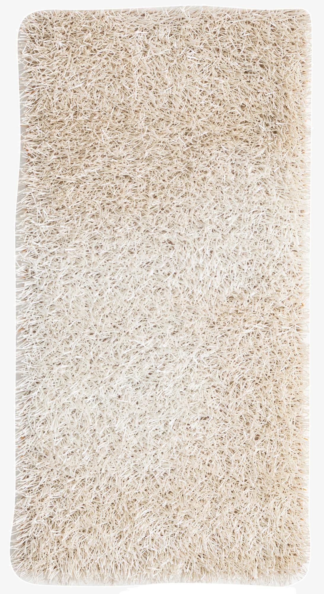 2' 4 x 4' 8  Hand Knotted Solid Shag Oriental Runner Rug