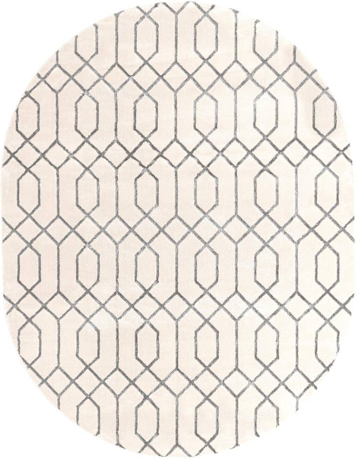 Detail image of 7' 10 x 10' Marilyn Monroe™ Glam Trellis Oval Rug