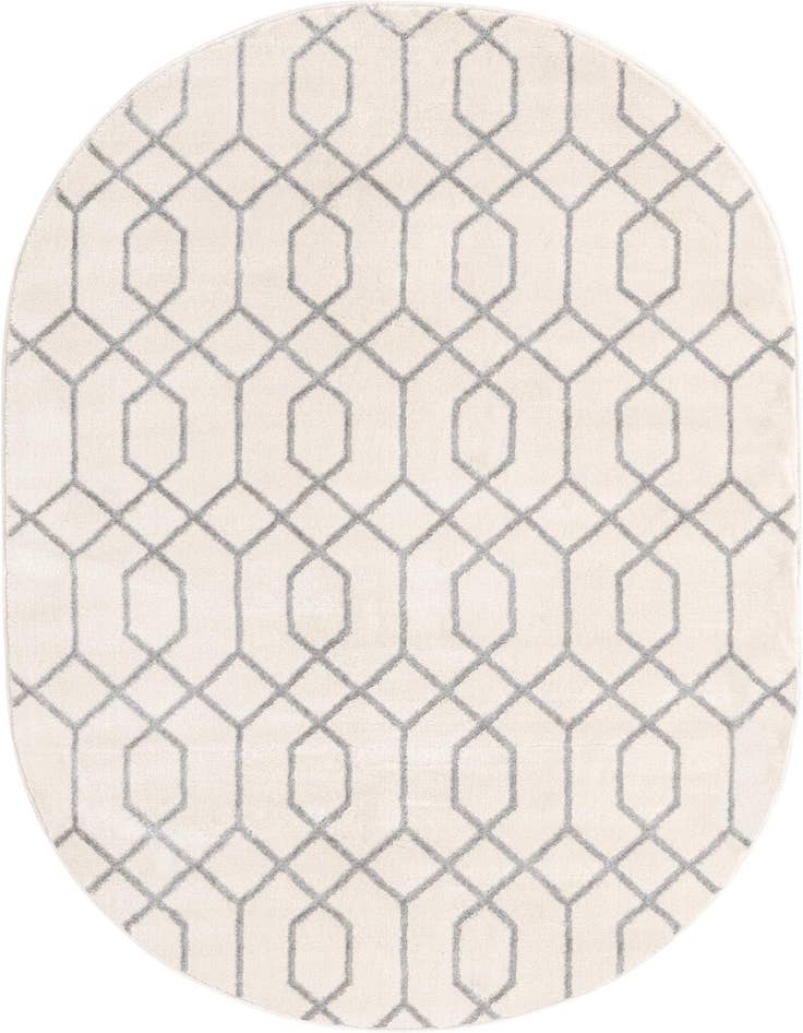 Detail image of 4' x 6' Marilyn Monroe™ Glam Trellis Oval Rug