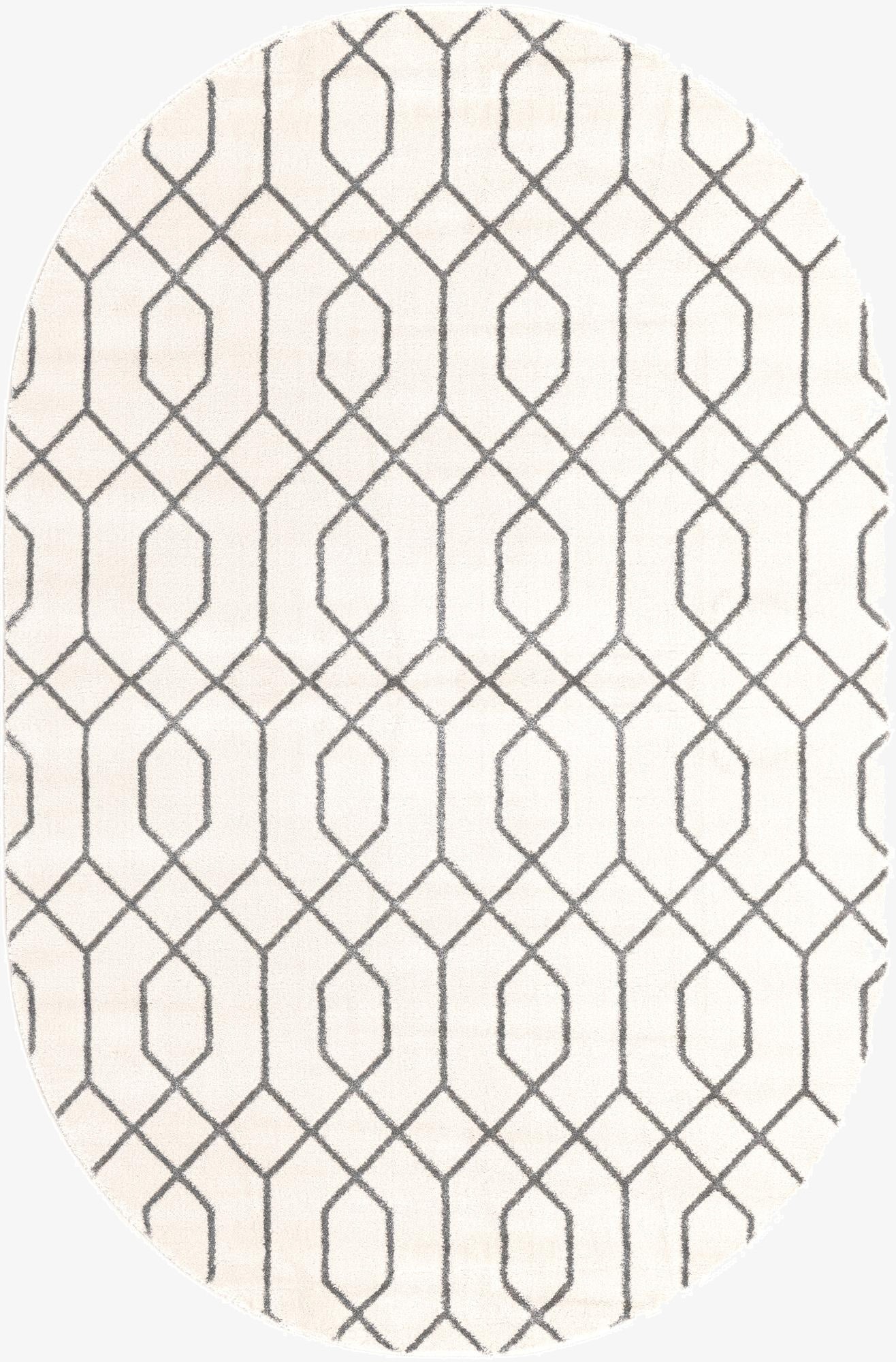 5' 3 x 8'  Marilyn Monroe&trade; Glam Trellis Oval Rug