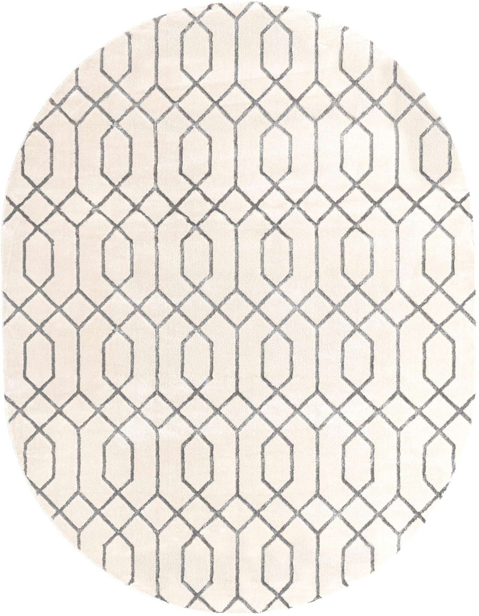 7' 10 x 10' Marilyn Monroe™ Glam Trellis Oval Rug