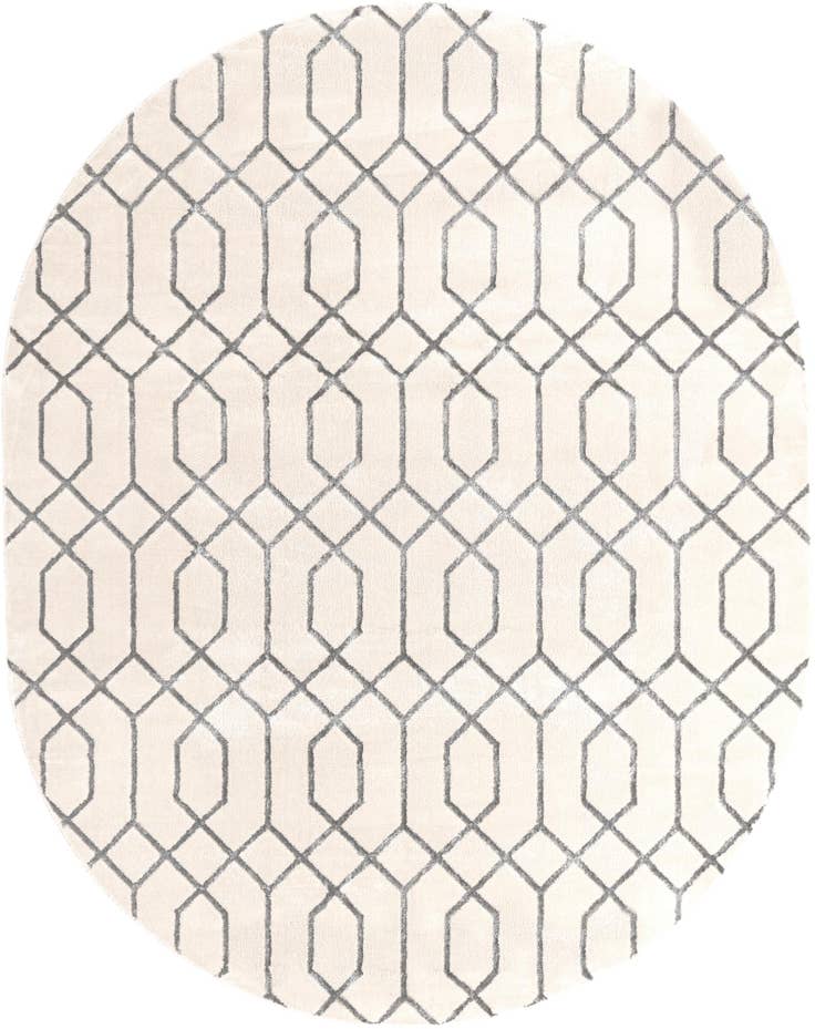 Detail image of 7' 10 x 10' Marilyn Monroe™ Glam Trellis Oval Rug
