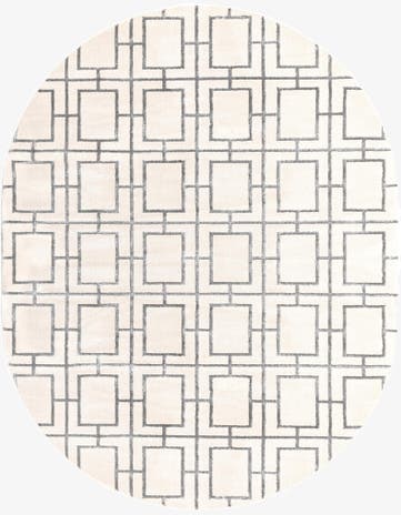 White Silver Marilyn Monroe™ Glam Deco Oval Rug