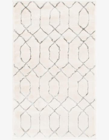 White Silver Marilyn Monroe™ Glam Trellis Rug