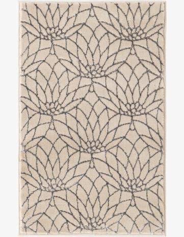 White Silver Marilyn Monroe™ Glam Dahlia Rug