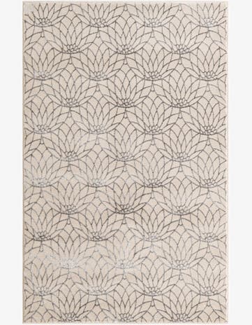 White Silver Marilyn Monroe™ Glam Dahlia Rug