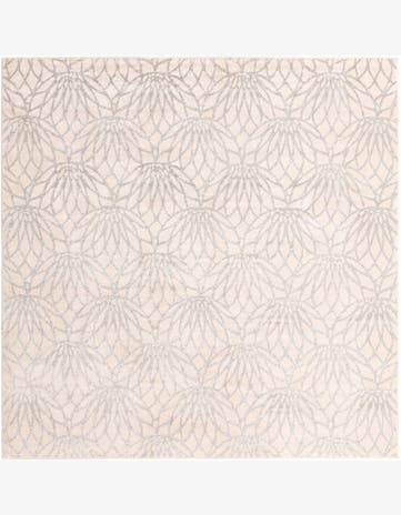 White Silver Marilyn Monroe™ Glam Dahlia Square Rug