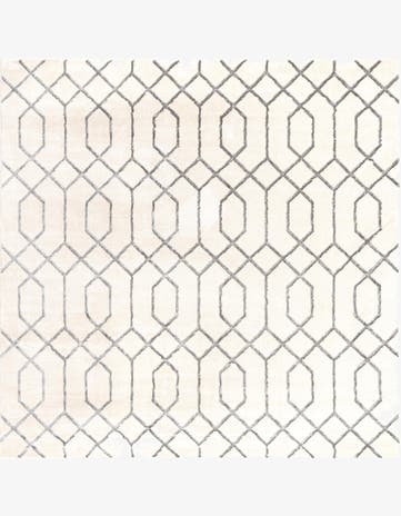 White Silver Marilyn Monroe™ Glam Trellis Square Rug