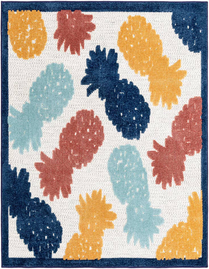 Detail image of 5' 3 x 5' 3 Easy-Clean Belize Indoor / Outdoor Square Rug