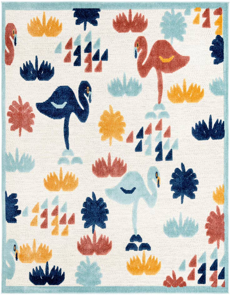 Detail image of 7' 10 x 7' 10 Easy-Clean Belize Indoor / Outdoor Square Rug