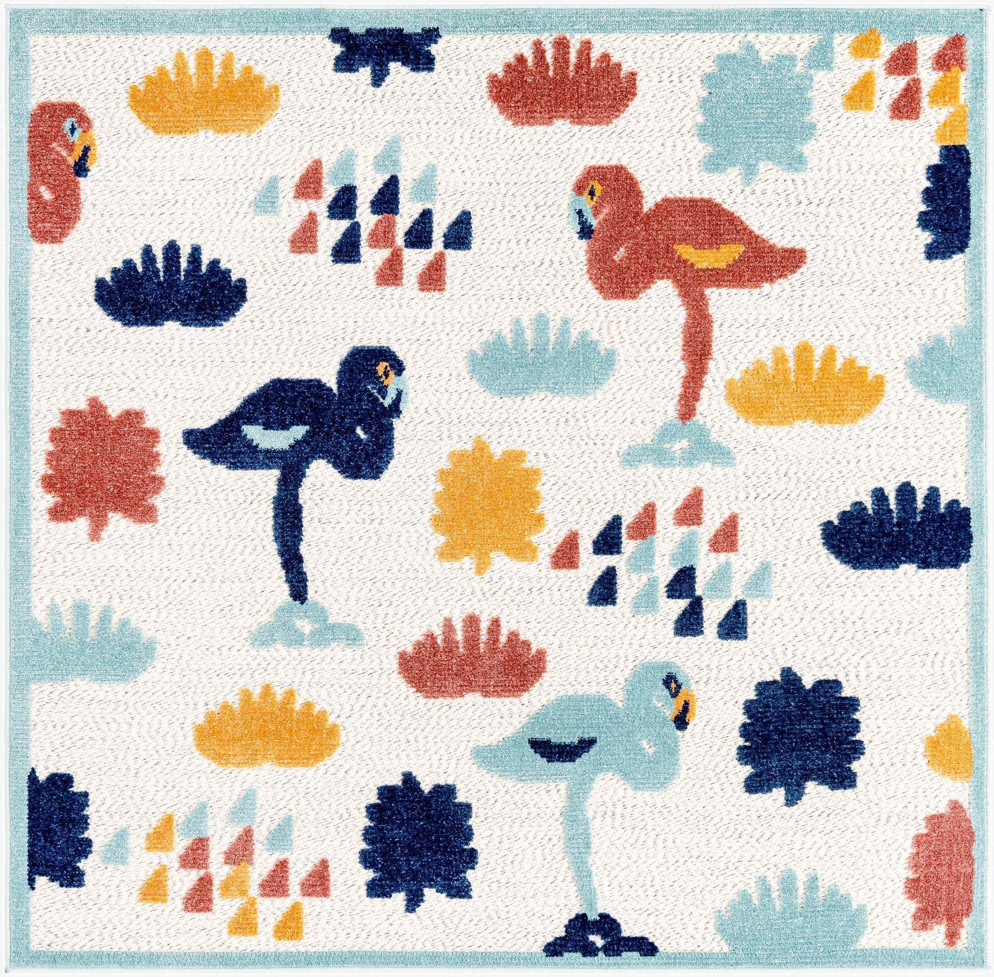 5' 3 x 5' 3  Washable Belize Indoor / Outdoor Square Rug