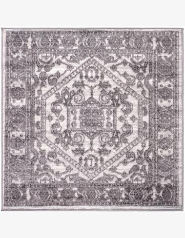 White Boston Square Rug