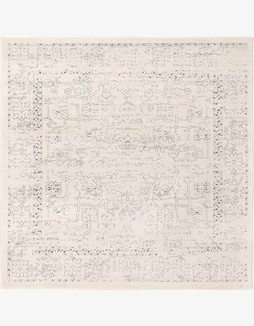 White Isabella Square Rug