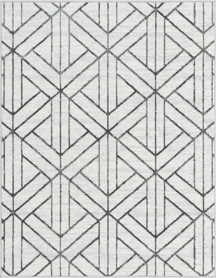 Detail image of 5' 3 x 5' 3 Lattice Trellis Square Rug