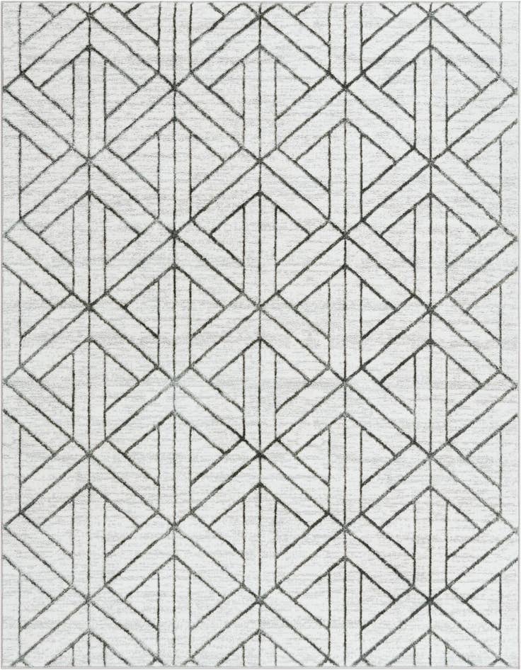 Detail image of 7' x 7' Lattice Trellis Square Rug