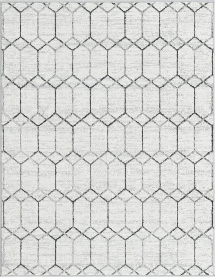 Detail image of 5' 3 x 5' 3 Lattice Trellis Square Rug