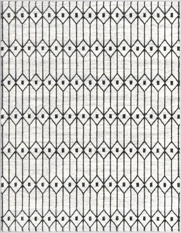 Detail image of 5' 3 x 5' 3 Lattice Trellis Square Rug