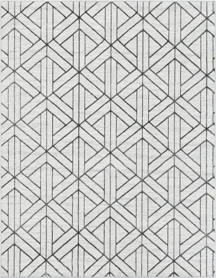 Detail image of 7' 10 x 7' 10 Lattice Trellis Square Rug