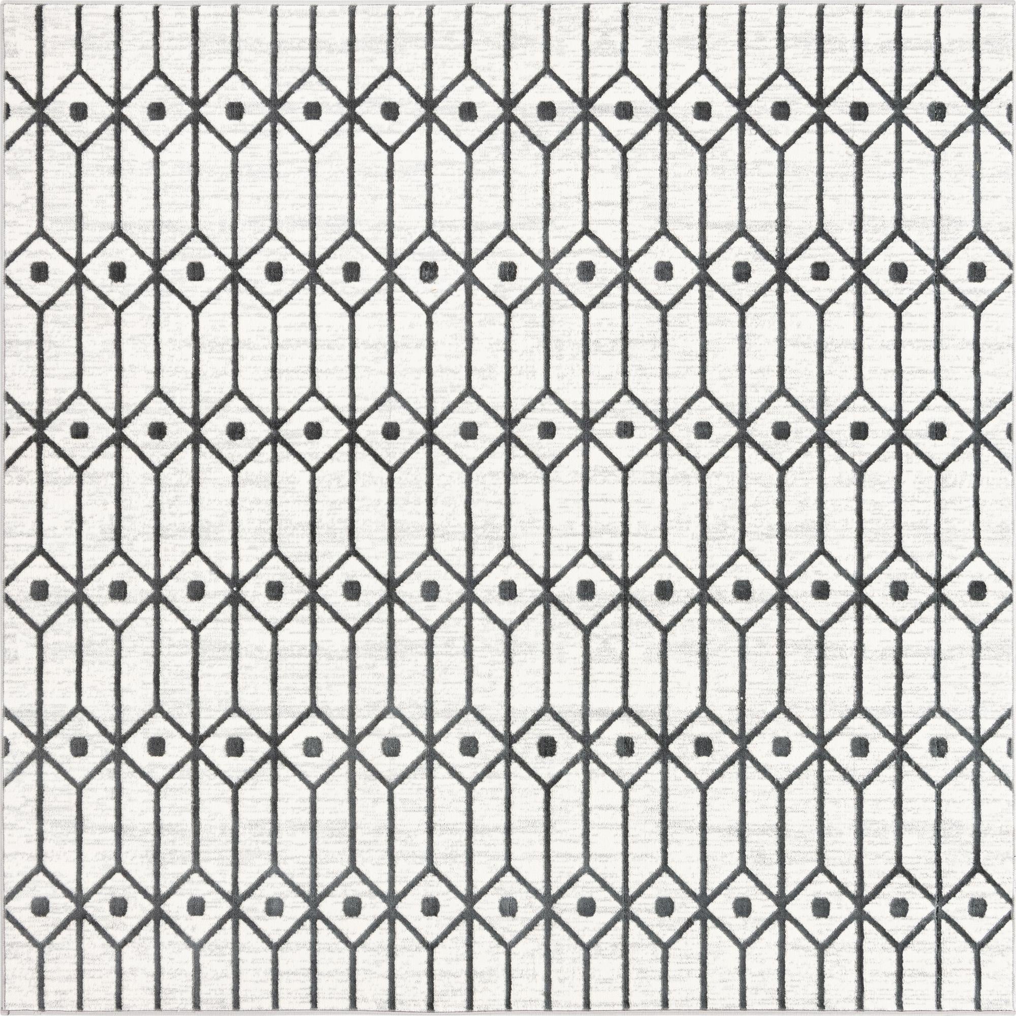 Primary image 7' x 7' Lattice Trellis Square Rug