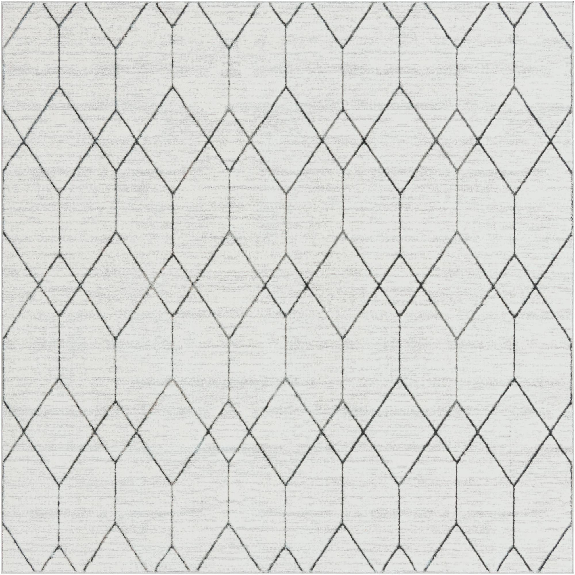 7' x 7' Lattice Trellis Square Rug