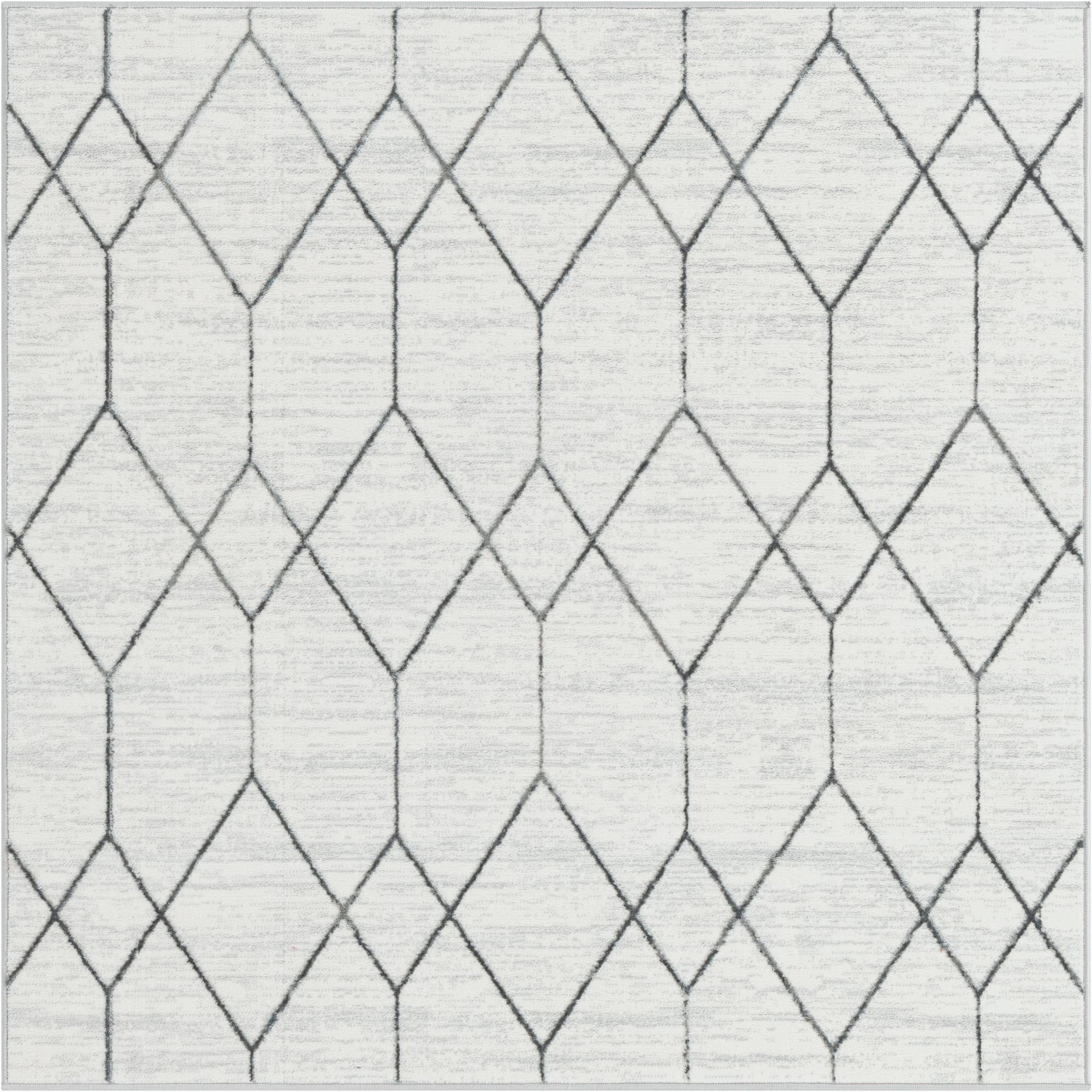 5' 3 x 5' 3 Lattice Trellis Square Rug