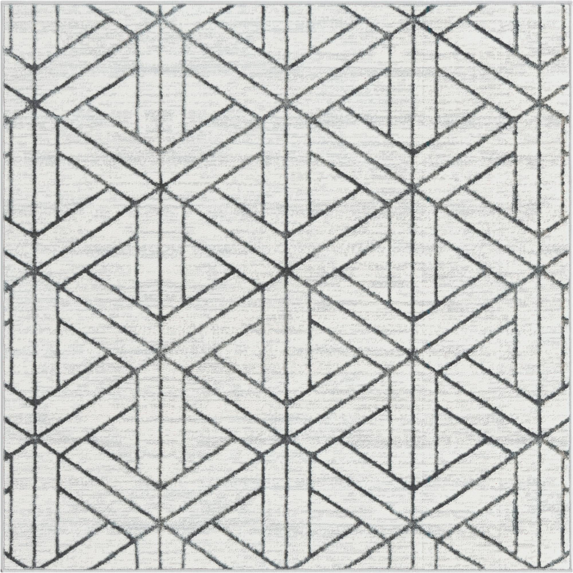 Primary image 5' 3 x 5' 3 Lattice Trellis Square Rug