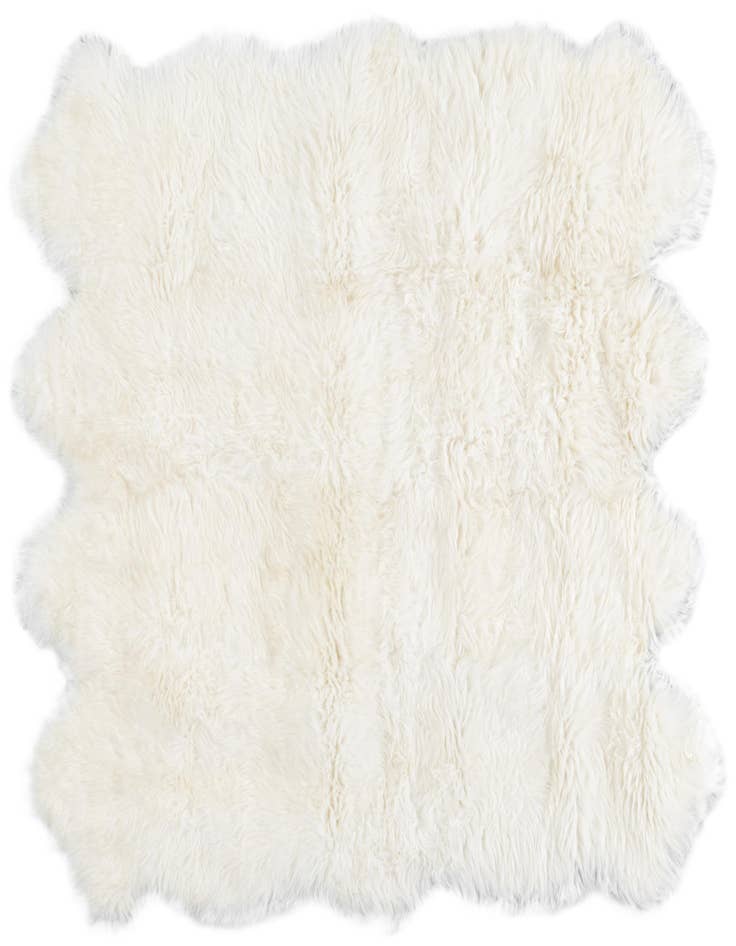 Detail image of 6' x 6' Natural Sheepskin Square Rug