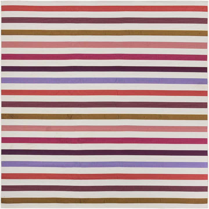 10' x 10' Easy-Clean Ribbon Indoor / Outdoor Square Rug