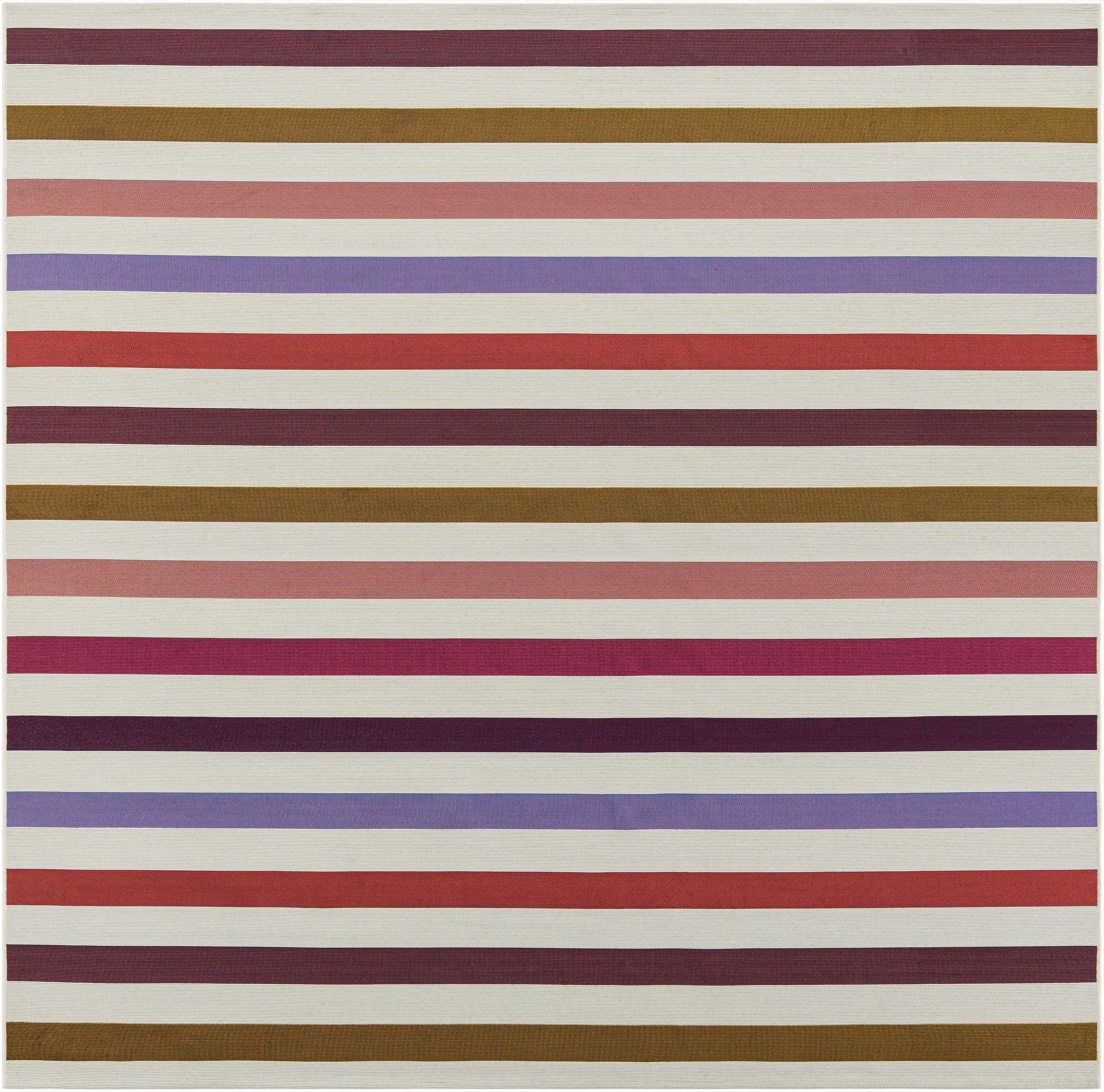 7' 10 x 7' 10 Washable Ribbon Indoor / Outdoor Square Rug