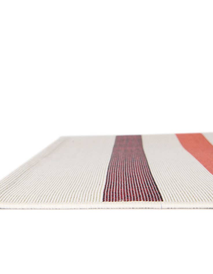 Detail image of 10' x 10'  Washable Striped Indoor / Outdoor Square Rug