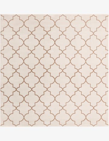 White Uptown Lincoln Center Square Rug