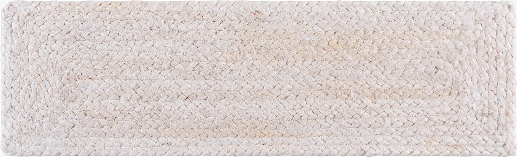 0' 9 x 2' 6  Hand Braided Jute Stair Rug