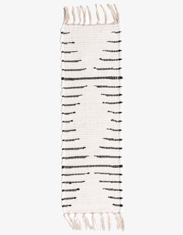 0' 9 x 2' 6 Hand Woven Chindi Cotton Stair Rug