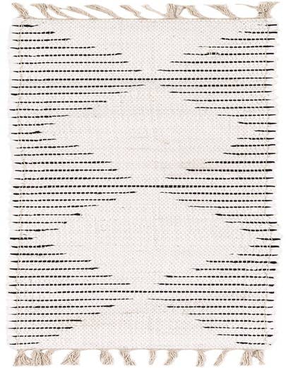 Detail image of 1' 2 x 6' 1 Hand Woven Chindi Cotton Table Runner Rug