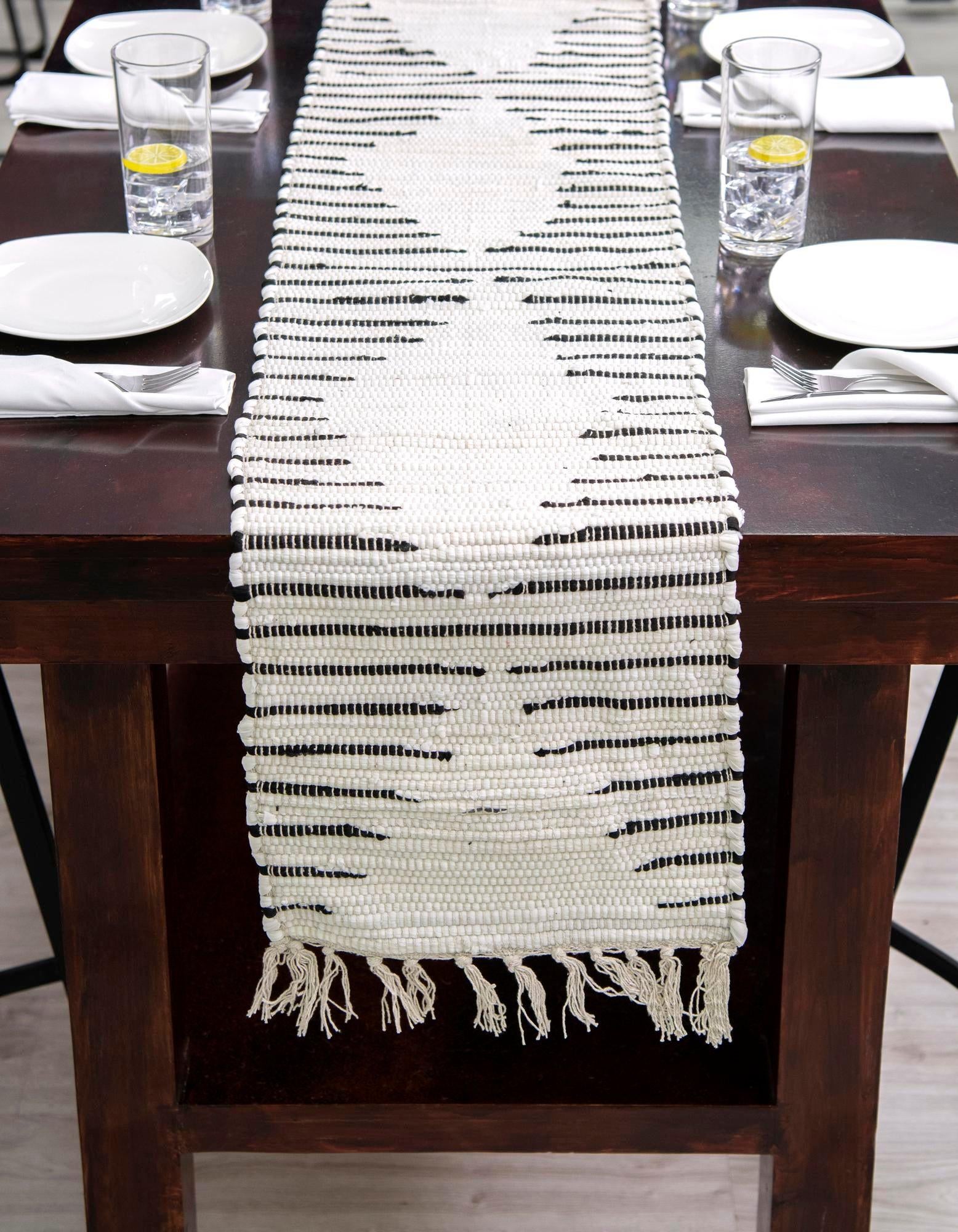 1' 2 x 5' 1 Hand Woven Chindi Cotton Table Runner Rug
