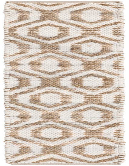 Detail image of 1' 2 x 6' 1 Hand Woven Chindi Jute Table Runner Rug