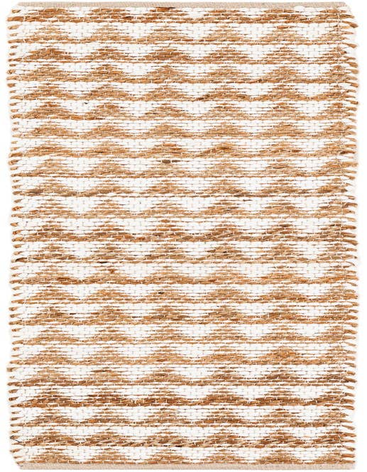 Detail image of 1' 2 x 5' 1 Hand Woven Chindi Jute Table Runner Rug