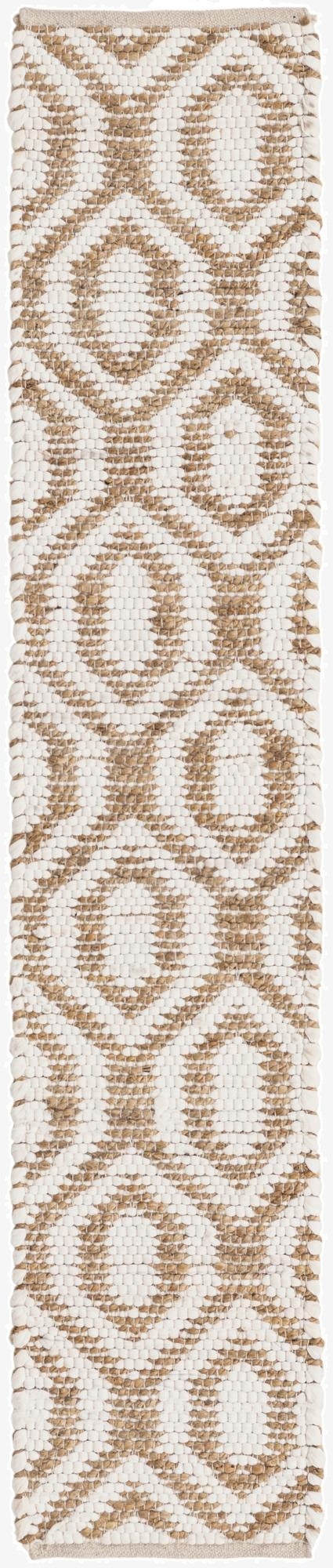 1' 2 x 6' 1  Hand Woven Chindi Jute Table Runner Rug