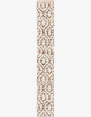 1' 2 x 8' Hand Woven Chindi Jute Table Runner Rug