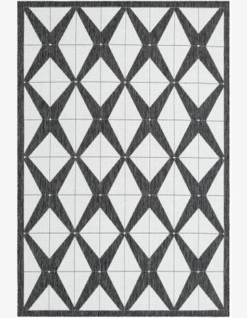 Whyte · Border Outdoor Rug, black and white