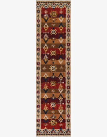 2' 7 x 10' Wilcox · Border Outdoor Rug, rust red