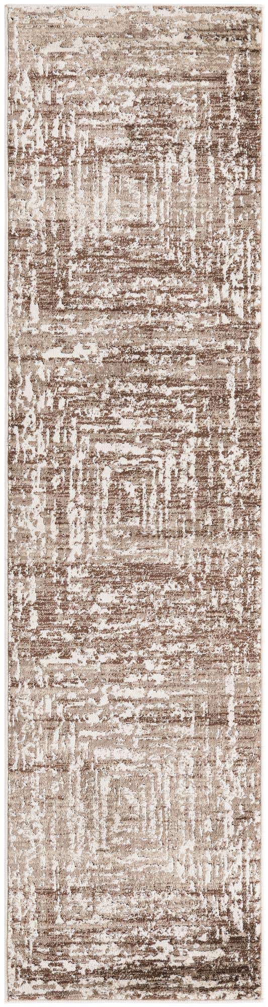 2' x 8' Wrenfield · Abstract rug, chocolate and beige
