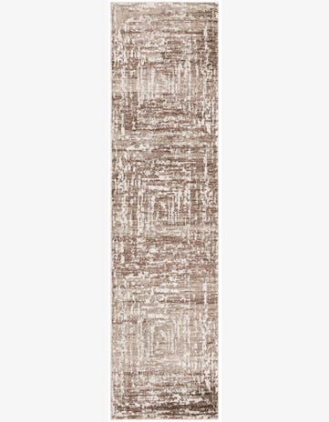 2' x 8' Wrenfield · Abstract rug, chocolate and beige