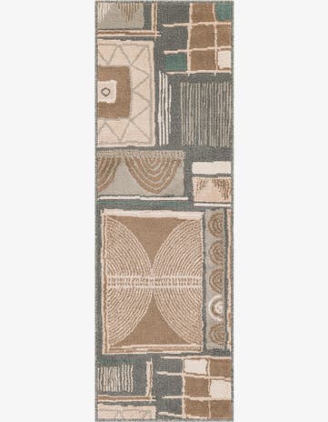 2' x 6' Yeats · Abstract rug, multi