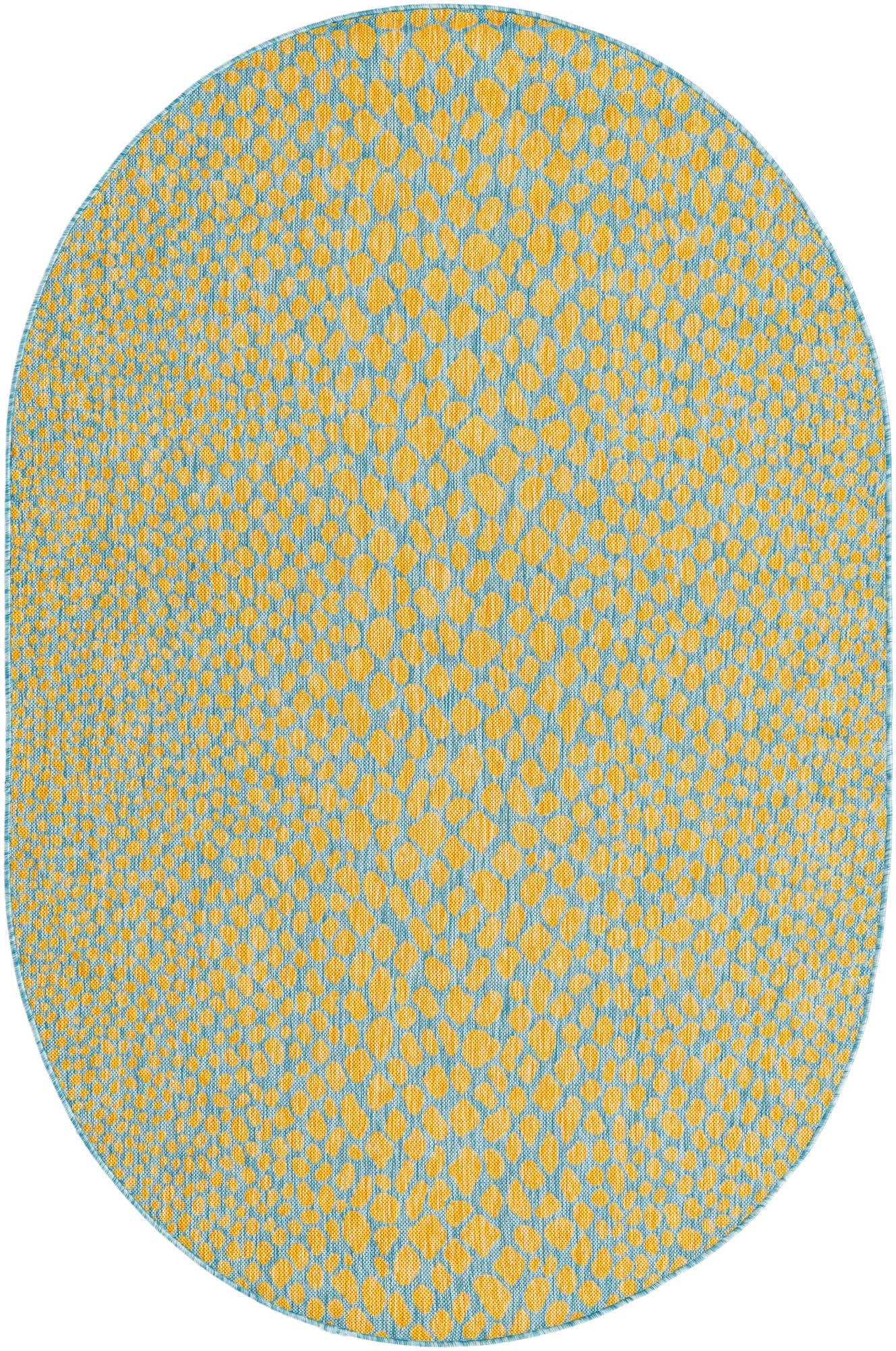 5' 3 x 8' Easy-Clean Jill Zarin Cape Town Indoor / Outdoor Oval Rug