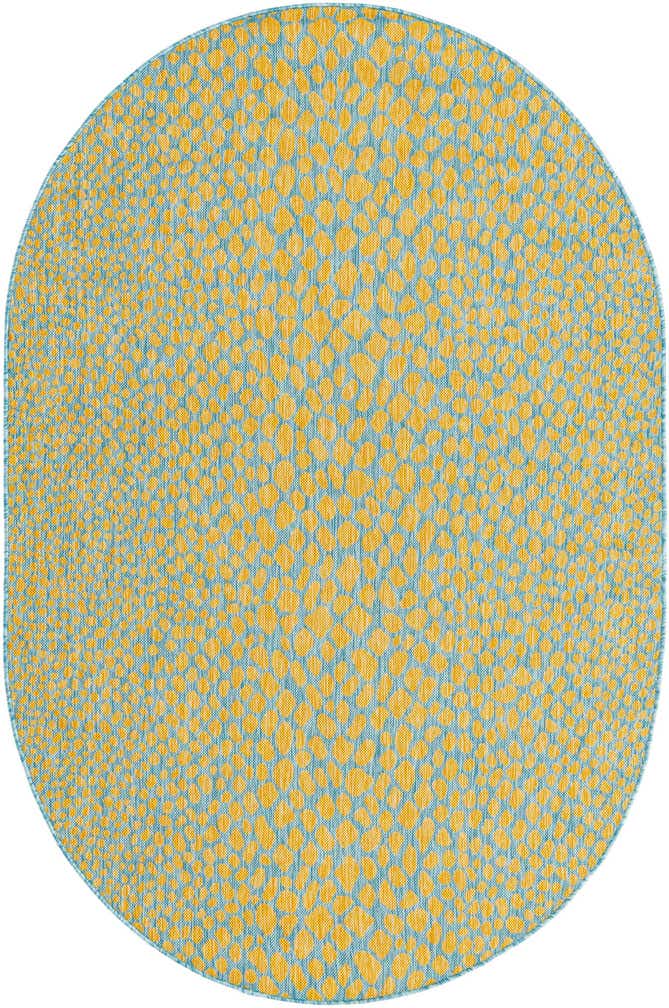 5' 3 x 8' Easy-Clean Jill Zarin Cape Town Indoor / Outdoor Oval Rug