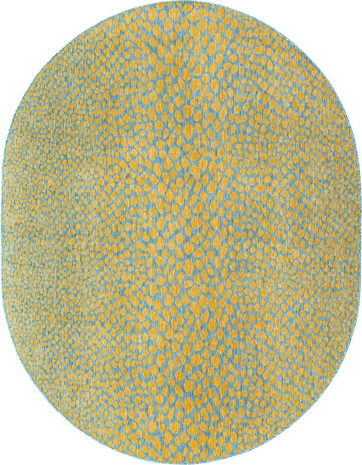 Detail image of 7' 10 x 10' Easy-Clean Jill Zarin Cape Town Indoor / Outdoor Oval Rug